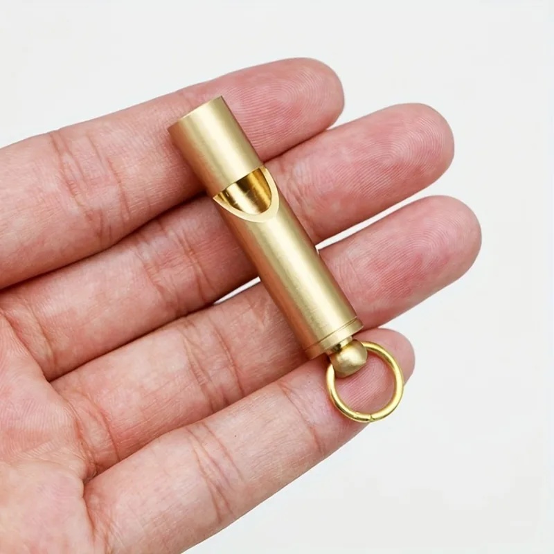 Emergency Whistle Loud - นกหวีดฉุกเฉินเสียงดังพิเศษ ทนทาน โครงสร้างสีทอง วงแหวนใส สำหรับการเดินป่า ตั้งแคมป์กลางแจ้ง