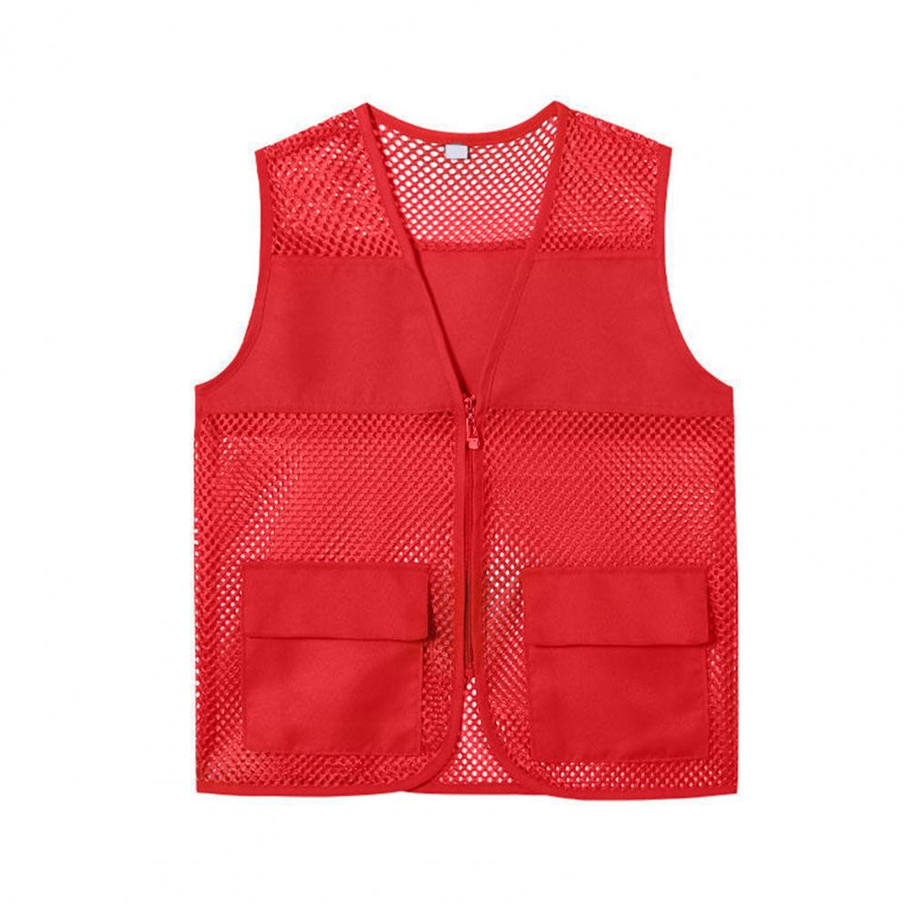 Fishing Kit Compact - เสื้อกั๊กตกปลาแบบมีซิป ช่องกระเป๋าคู่ คอวี เสื้อกั๊กทำงาน อาสาสมัคร สีสันสดใส