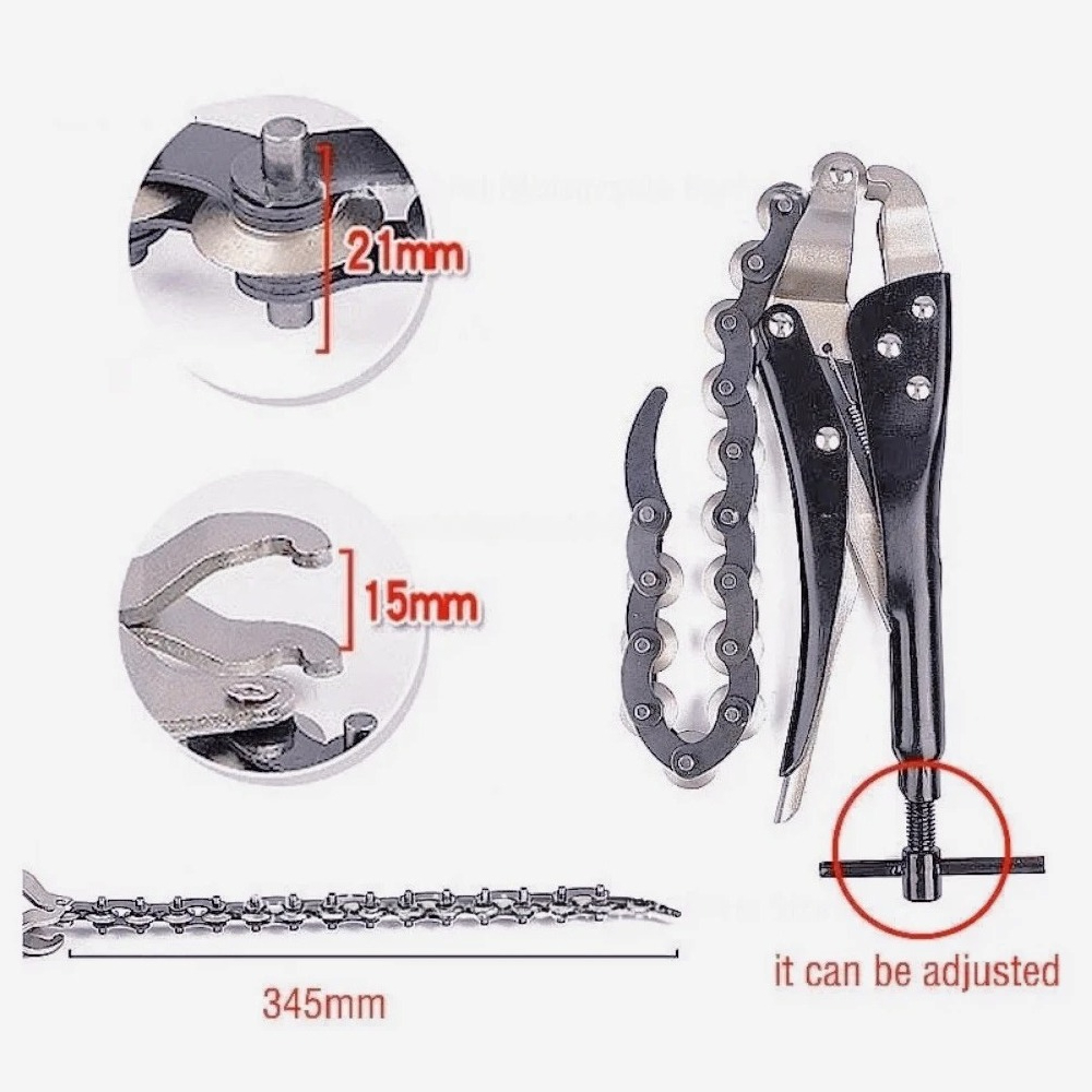 Multi Tool Plier - เครื่องตัดท่อแบบโซ่สำหรับงานหนัก เครื่องตัดท่อไอเสียแบบโซ่ ใบมีดหลายใบมีด ตัดท่อเหล็ก ตัดท่อโลหะ คีมตัดแบบล็อค