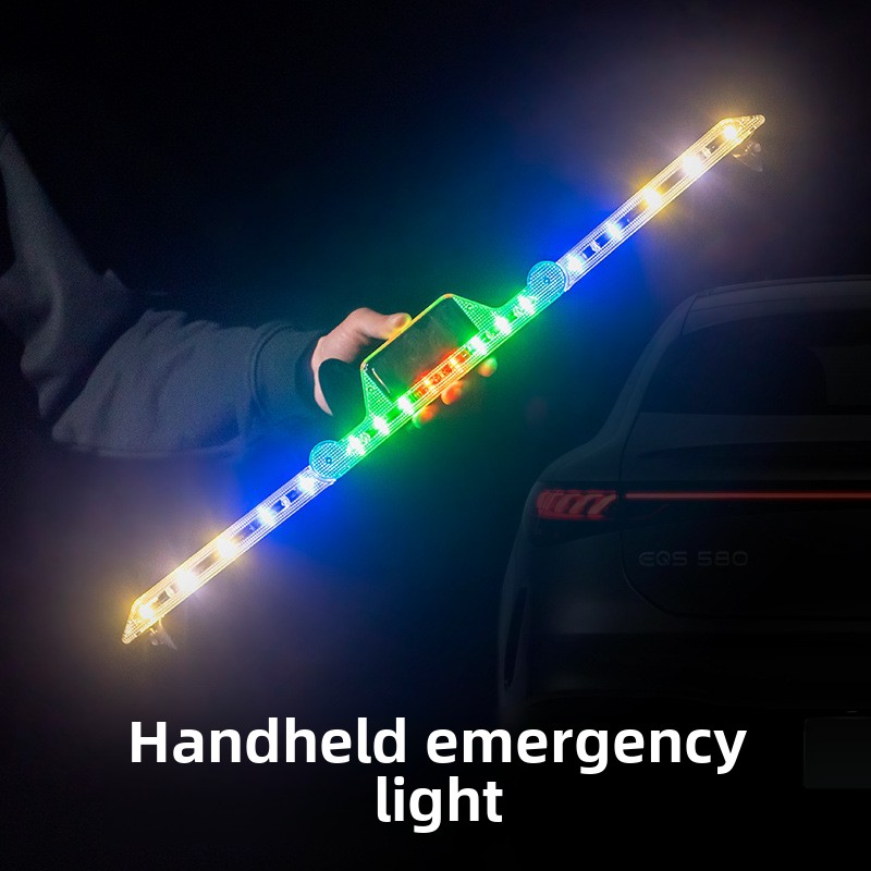 Sos Light Strobe - พลังงานแสงอาทิตย์รถ Visor Strobe กระพริบโคมไฟภายในกระจก LED โคมไฟตกแต่งสามเหลี่ยมกรอบฉุกเฉินสัญญาณที่จอดรถ
