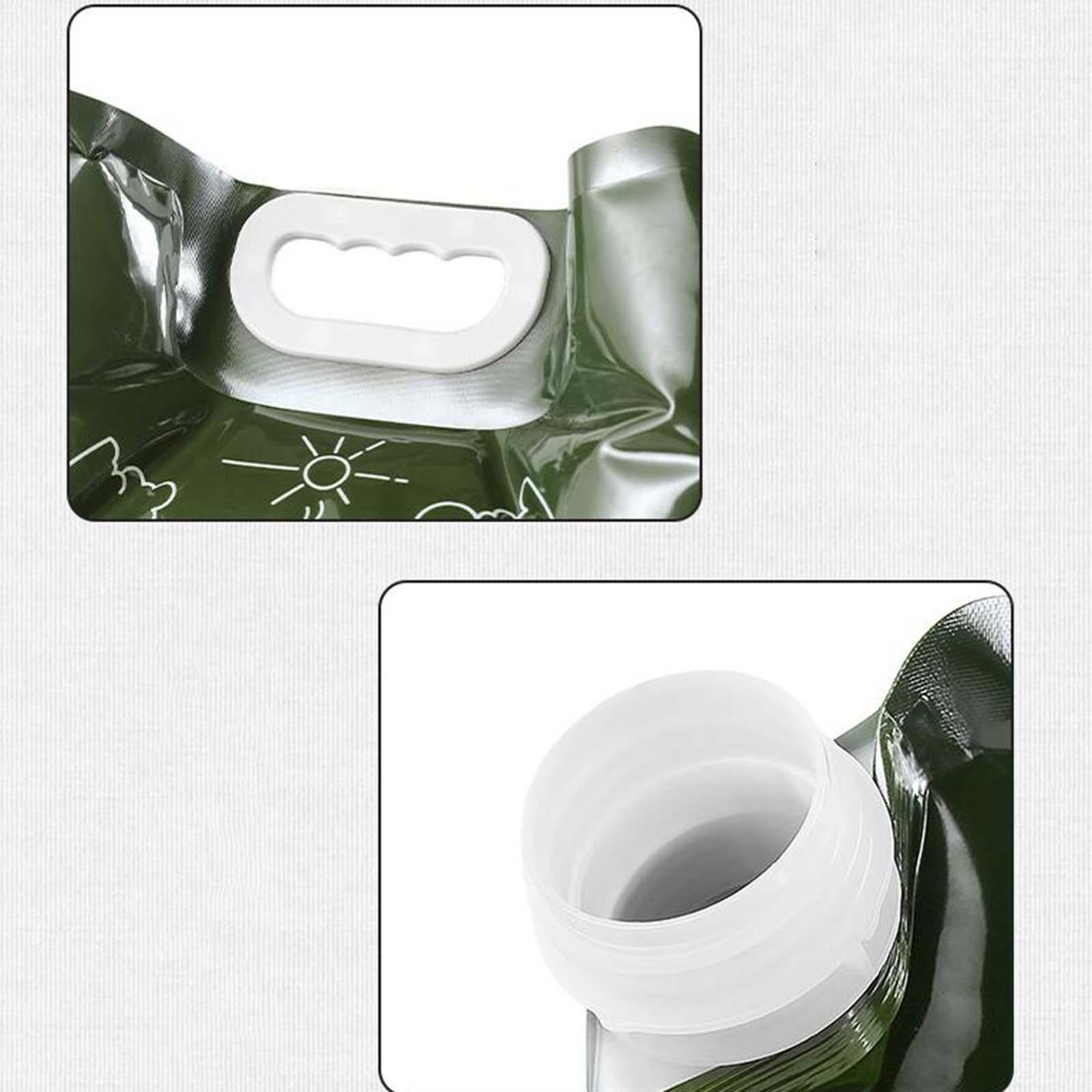 Water Bag Collapsible - ถุงใส่น้ำแบบพับได้ขนาด 7.5 ลิตรพร้อมที่จับ กระเป๋าใส่เครื่องดื่มแบบพับได้สำหรับเดินป่ากลางแจ้ง ท่องเที่ยว ปิกนิก