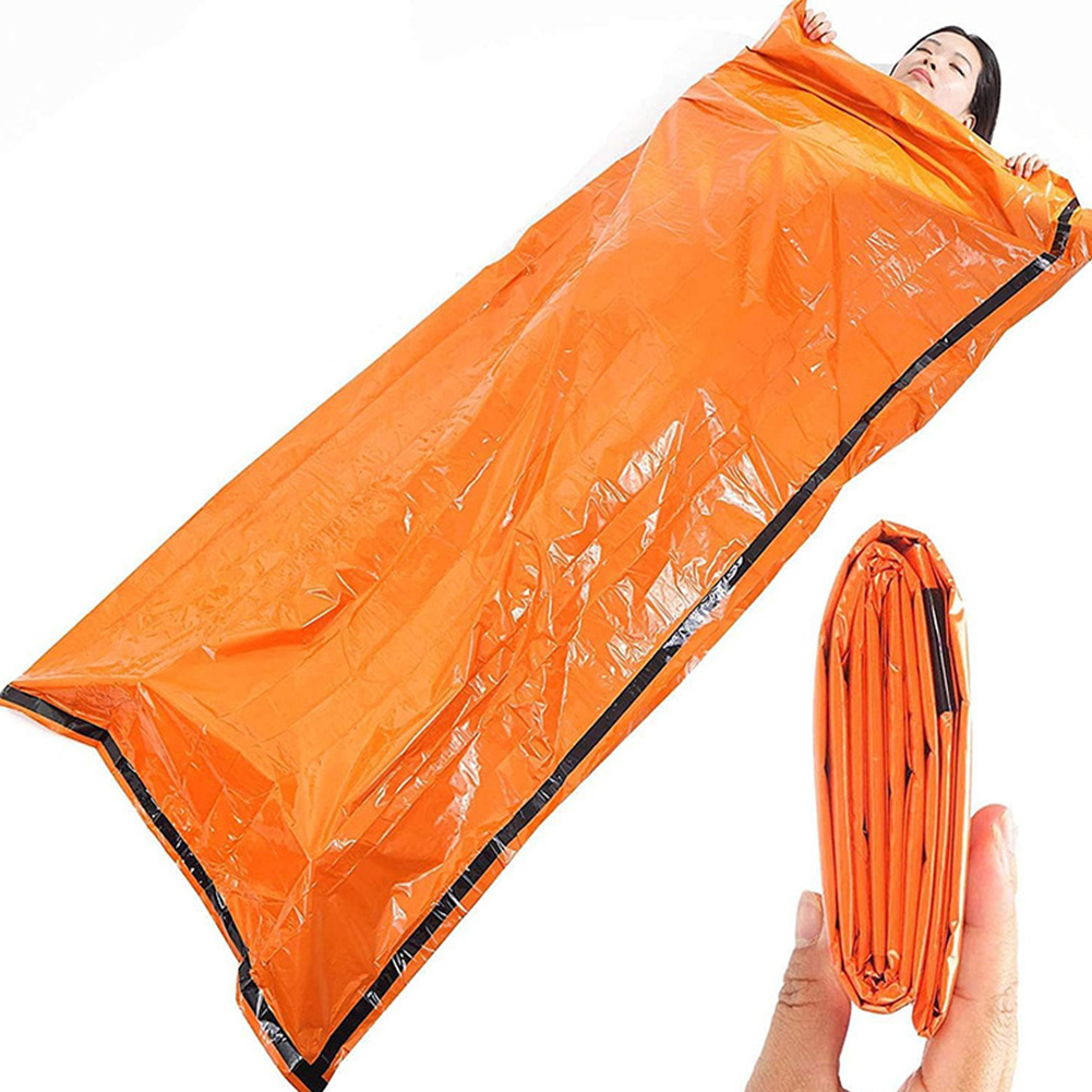 Bivy Bag Emergency - ถุงนอนฉุกเฉินกันน้ำแบบพกพา ผ้าห่มฉุกเฉิน ถุงนอนกันหนาวสำหรับตั้งแคมป์ เดินป่า และกิจกรรมกลางแจ้ง