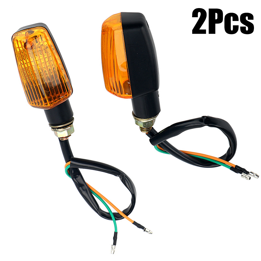 Sos Light Strobe - ไฟกระพริบมอเตอร์ไซค์2ชิ้น, โคมไฟ LED ไฟสัญญาณเลี้ยวสีเหลืองอำพันไฟท้ายมอเตอร์ไซด์อเนกประสงค์12V
