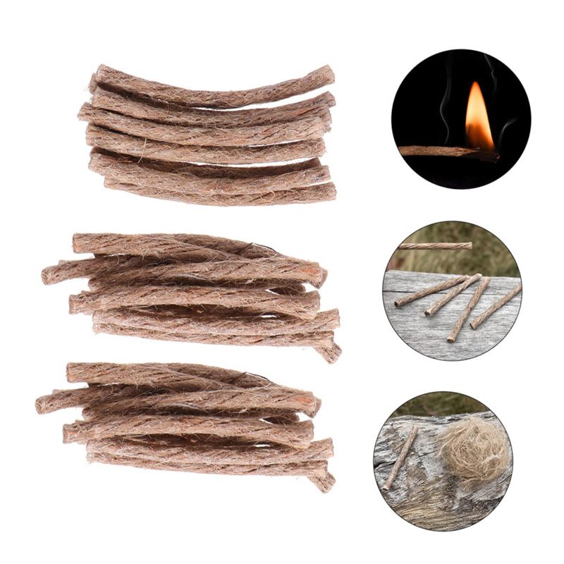 เชือกป่านจุดไฟ 12/24 ชิ้น พกพา - Fire Starting Kit บทวิจารณ์และราคา