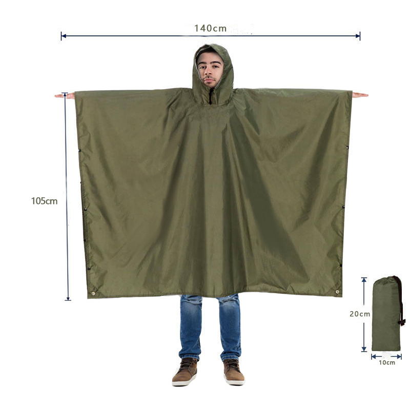 เสื้อกันฝนแบบหนาสำหรับการเดินป - Emergency Poncho Rain บทวิจารณ์และราคา