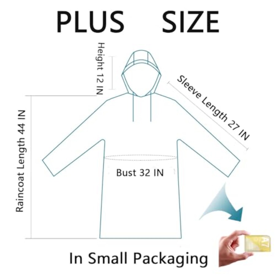 เสื้อกันฝนแบบใช้แล้วทิ้ง เสื้อ - Emergency Poncho Rain บทวิจารณ์และราคา