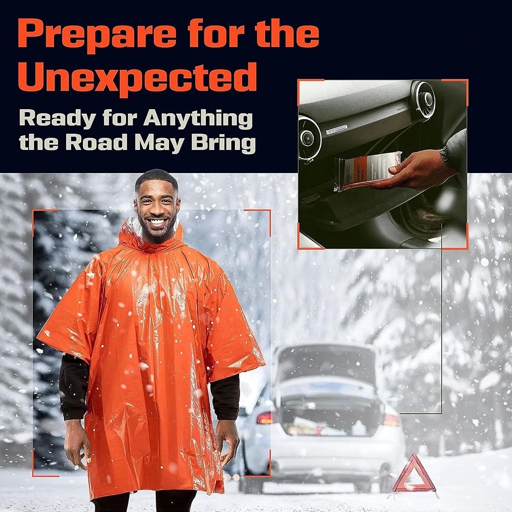1 ชิ้น เสื้อกันฝนสำหรับเดินป่า - Emergency Poncho Rain บทวิจารณ์และราคา