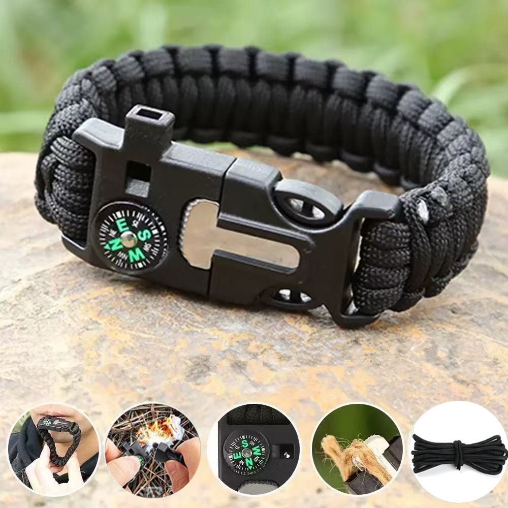 สร้อยข้อมือเข็มทิศห้าในหนึ่งพร - Fire Starting Kit บทวิจารณ์และราคา