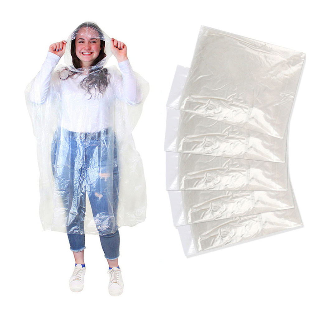 10 ชิ้น เสื้อกันฝนแบบใช้แล้วทิ - Emergency Poncho Rain บทวิจารณ์และราคา