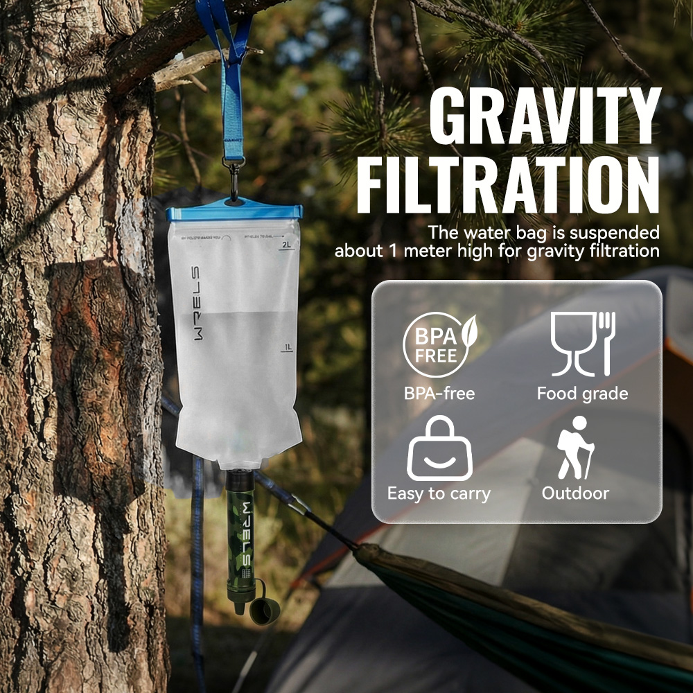 WRELS ชุดกรองน้ำแบบพกพาสำหรับก - Water Purification Straw บทวิจารณ์และราคา