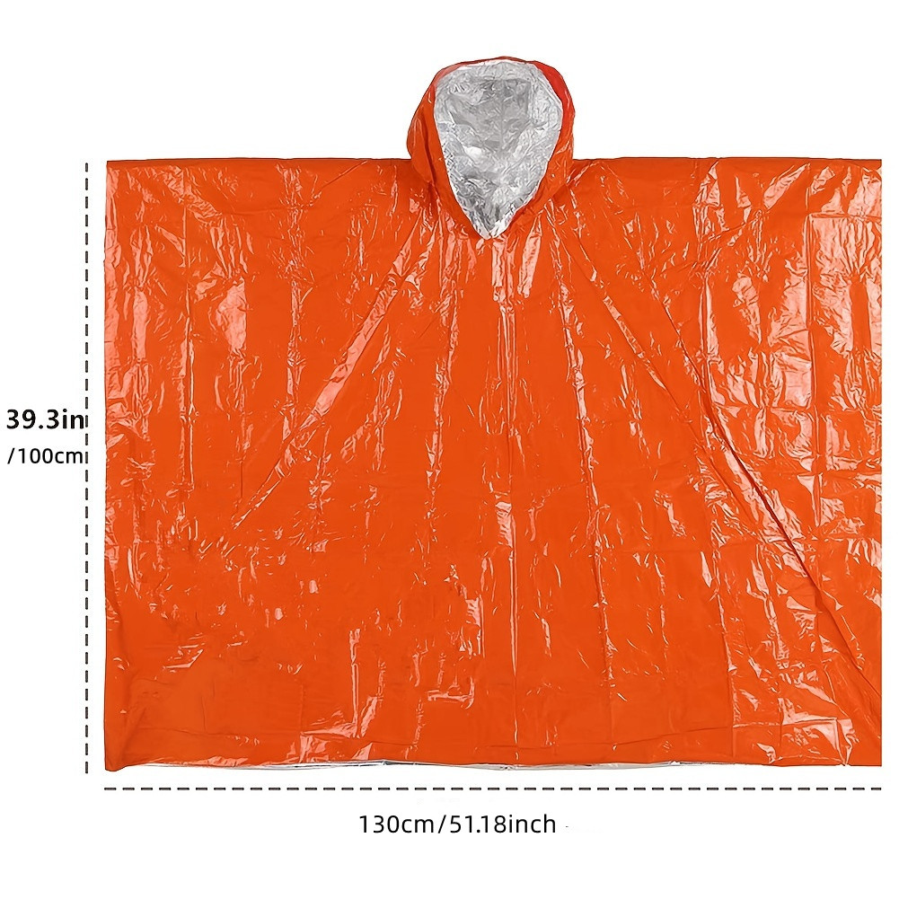 เสื้อปอนโชฝนฟิล์มอลูมิเนียมแบบ - Emergency Poncho Rain บทวิจารณ์และราคา
